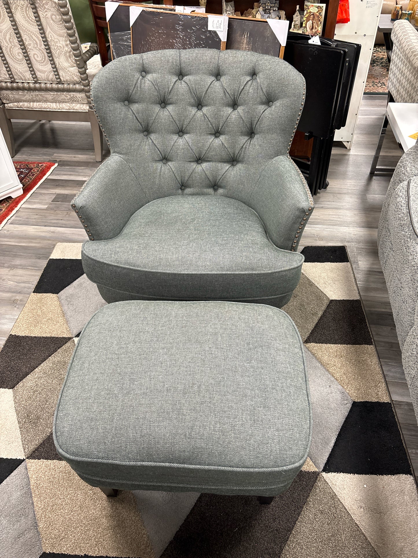 CHAIR & OTTOMAN
